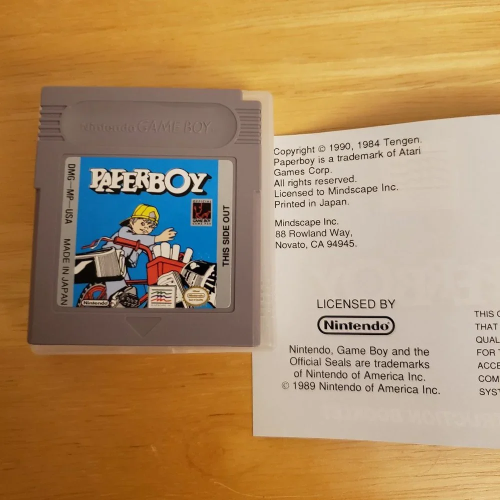 Vintage Nintendo Game Boy Paperboy